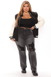 Always Tell It To Me Straight Jeans - Black Ins Street